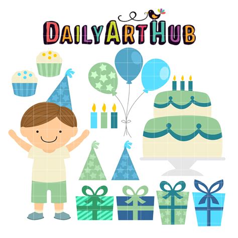 Birthday Boy Clip Art Set Daily Art Hub Free Clip Art