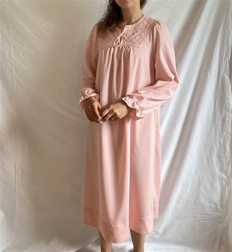 Vintage Nighty Bridal Pink Nightgown Cottagecore Nighty Etsy Uk