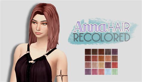Sims 4 Hairs Whoohoosimblr Anna Hair Recolored