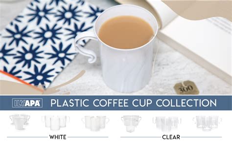 Amazon Com Plastic Coffee Cups With Handles Oz White
