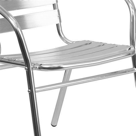 Flash Furniture Lila Patio Chair Set Of 4 Aluminum 4 Tlh 017b Gg