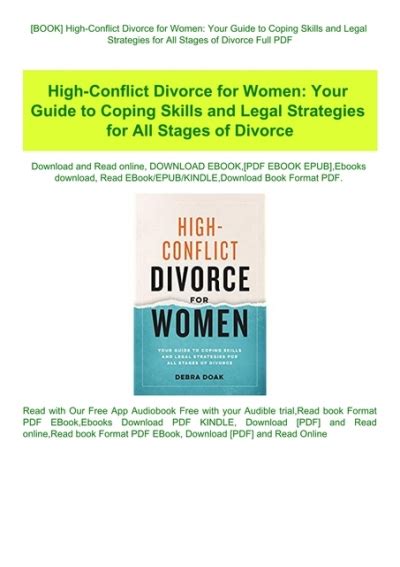 Book High Conflict Divorce For Women Your Guide To Coping Skills And