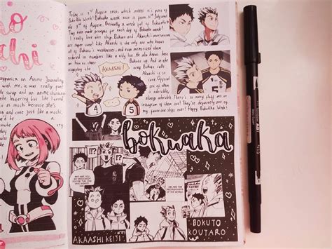 Bokuaka Spread ~anime Journal Bullet Journal Amino