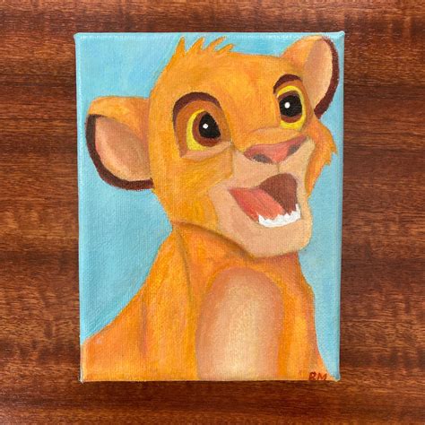 Lion King Simba Acrylic Painting Etsy