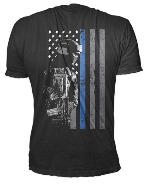 Blue Support Law Enforcement T Shirt Black Law Enforcement Shirts