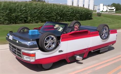 Mans Creates Pickup Truck That Drives Upside Down Video