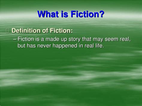 Ppt What Is Fiction Powerpoint Presentation Free Download Id9632749