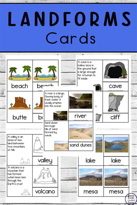 Landform Cards Simple Living Creative Learning