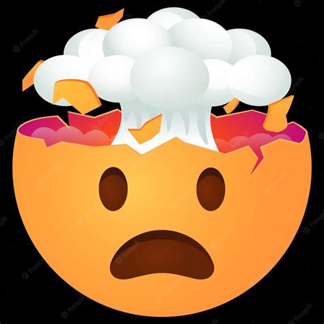 Premium Vector Emoji Exploding Head Vector Illustration