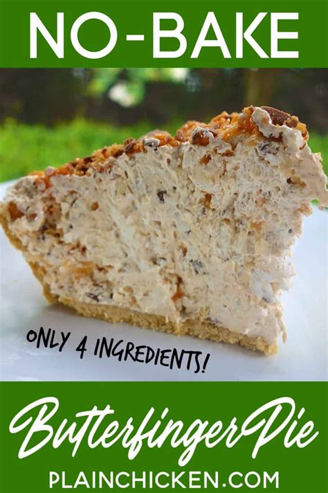 Butterfinger Pie No Bake Only 4 Ingredients And Ready In Minutes This Is One Of My Most