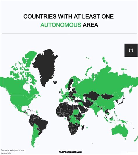 Countries With At Least One Autonomous Area By Maps On The Web