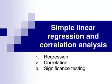 Ppt Simple Linear Regression And Correlation Analysis Powerpoint