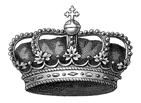 Vintage Clip Art - Another Fabulous Crown - The Graphics Fairy