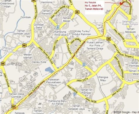 You may wish to switch to the google maps view instead. 222 Talk: Map from Shah Alam to my house