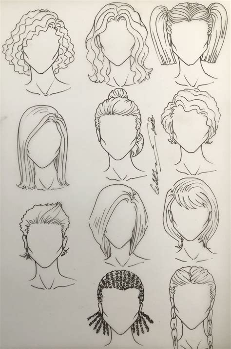 Easy Curly Hairstyles Drawing Elrustegottreviso