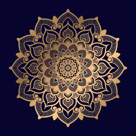 Single Floral Golden Mandala Design 935698 Vector Art At Vecteezy