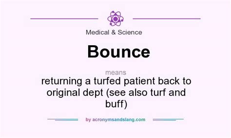 Bounce Returning A Turfed Patient Back To Original Dept See Also