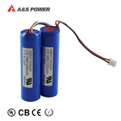 Li Ion Rechargeable 18650 37v 2200mah 814wh Lithium Ion Battery Cell