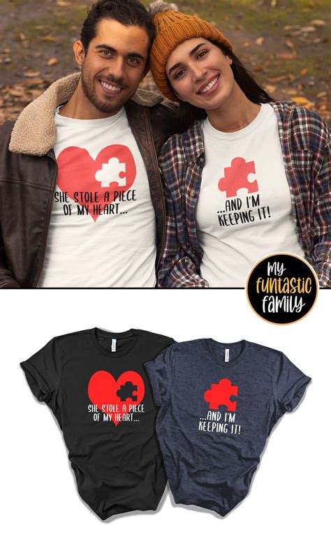 Matching Couples Shirts I Lost A Piece Of My Heart Romantic Shirts His Hers Cute Couple