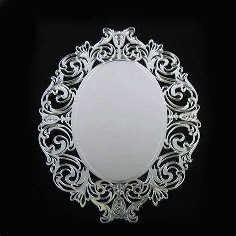 Oval Decorative Acrylic Mirror Laser Cut Silver Mirror Custom Acrylic