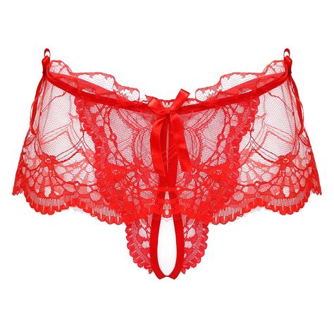buy mens sissy panties sheer lace skirted g string bikini briefs thong crossdressing underwear