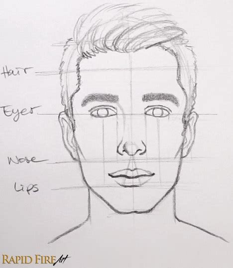 How To Draw A Male Face Easy