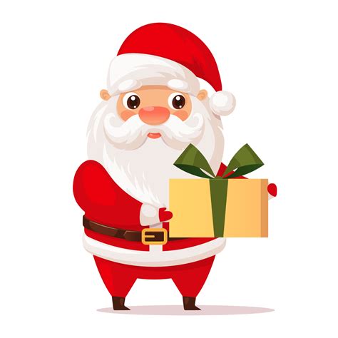 Cute Santa Claus With Christmas Present Vector Illustration 11588678