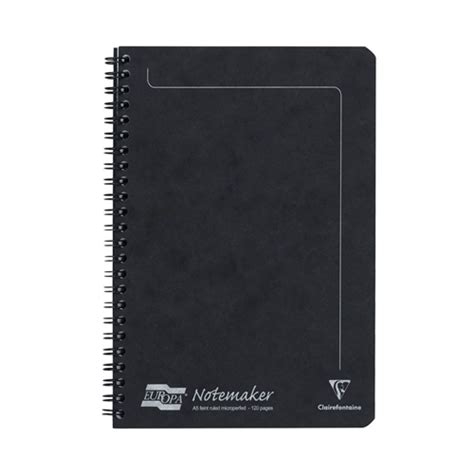 clairefontaine europa notemakers notebook a5 black pack of 10 4852 4852 5016196148520