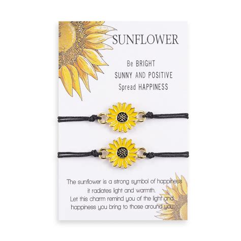 jeka sunflower handmade bracelet friendship jewelry handmade bracelets boho bracelets