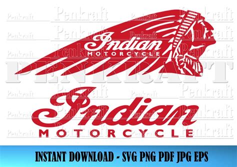 Indian Motorcycle Motorbike Biker Vehicle Wheels Hog Clipart Digital