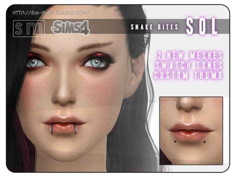 The Sims Resource Snakebite Piercings By Screaming Mustard • Sims 4