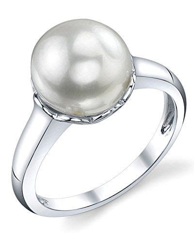 Freshwater Cultured Pearl Ring For Women With 11 12mm Round White Pearl