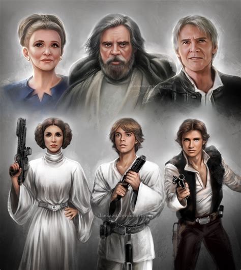 Here They Are Leia Luke And Han Then And Now D A E K A Z U