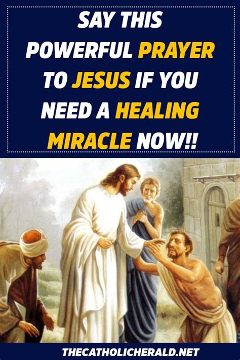 Say This Prayer To Jesus If You Need A Healing Miracle Now Miracle