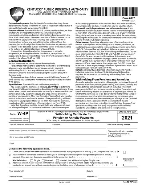 Form 6017 Irs Form W 4p 2021 Fill Out Sign Online And Download