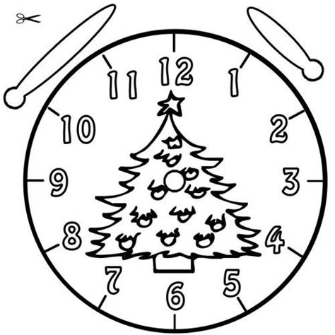 Hier können die kinder nach angaben. Uhrzeit lernen: Die Uhr lernen: Ausmalbild Christbaum zum Ausmalen | Christmas coloring | Pinterest