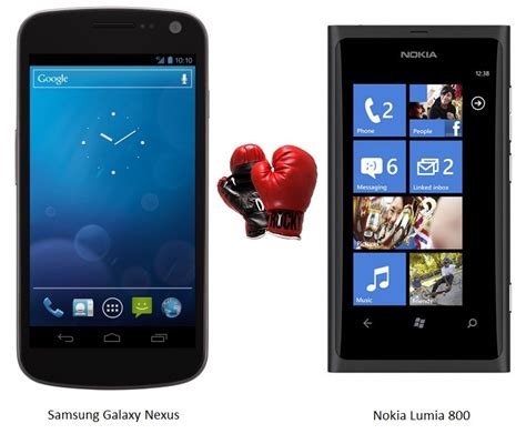 Nokia Lumia 800 Vssamsung Galaxy Nexus Specs And Detailed Comparison