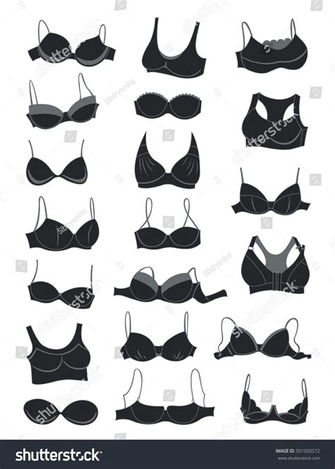 Silhouettes Bras Isolated On White Background Stock Vector Royalty Free 501050572