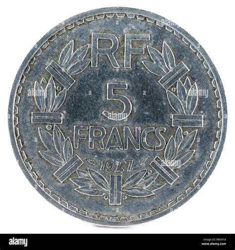 Old French Coin 5 Francs 1947 Reverse Stock Photo Alamy