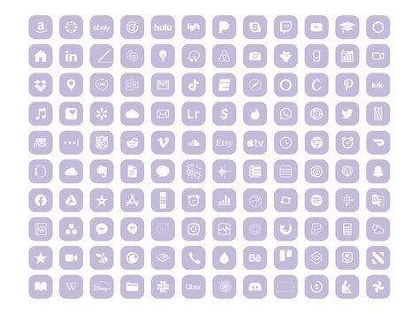 iphone ios pastel purple app icon pack avec icônes etsy france ios app iphone iphone photo