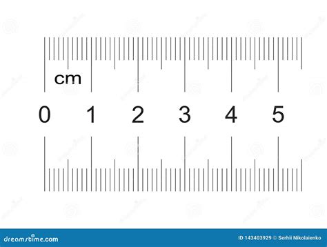 Ruler Of 50 Millimeters Ruler Of 5 Centimeters Calibration Grid