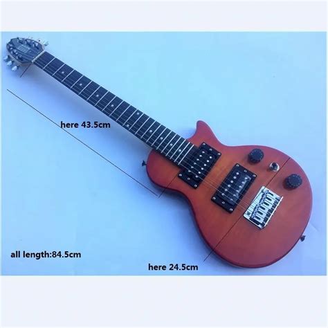 Top Quality Oem Flame Maple Top Shreck Neck Mini Electric Guitar