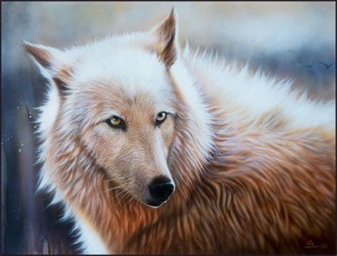 White Wolf Art 24 X 32 Original Acrylic Painting Premonition
