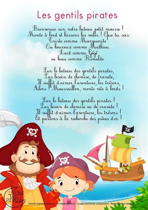 Comptine Chanson Pirate 2480×3508 Chansons Pour Enfants
