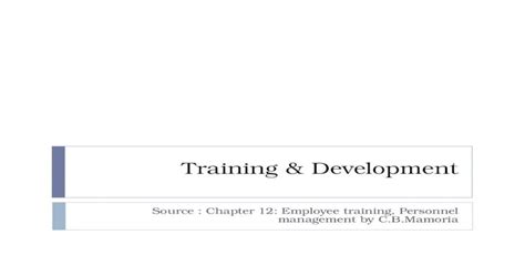 Hrm Training And Development Ppt Powerpoint