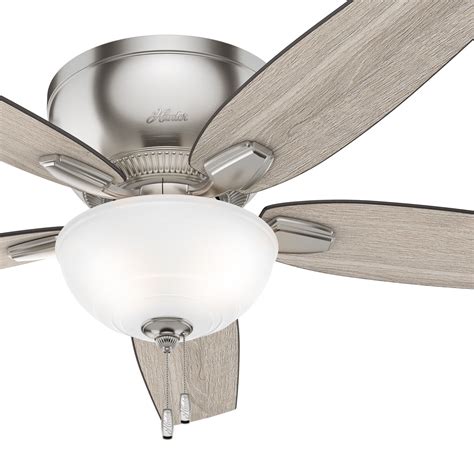 Hunter Fan 52 Inch Low Profile Brushed Nickel Indoor Ceiling Fan With