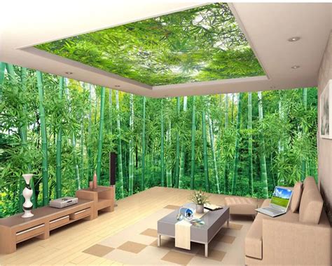 Beibehang Custom Mural Wallpaper Panorama Natural Scenery Bamboo Forest