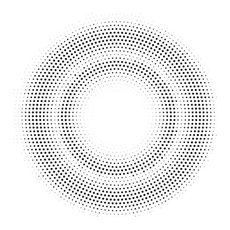Premium Vector Halftone Double Circle Frame Vector Background Template