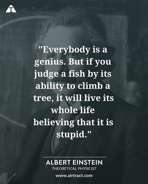 Albert Einstein Fish Quote Shortquotescc
