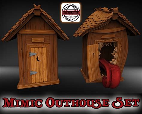 Outhouse Mimic Set Dandd 5e Townsfolk Collection Wargaming Etsy